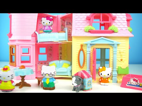 玩 hello kitty 凱蒂貓甜蜜的家 玩具開箱